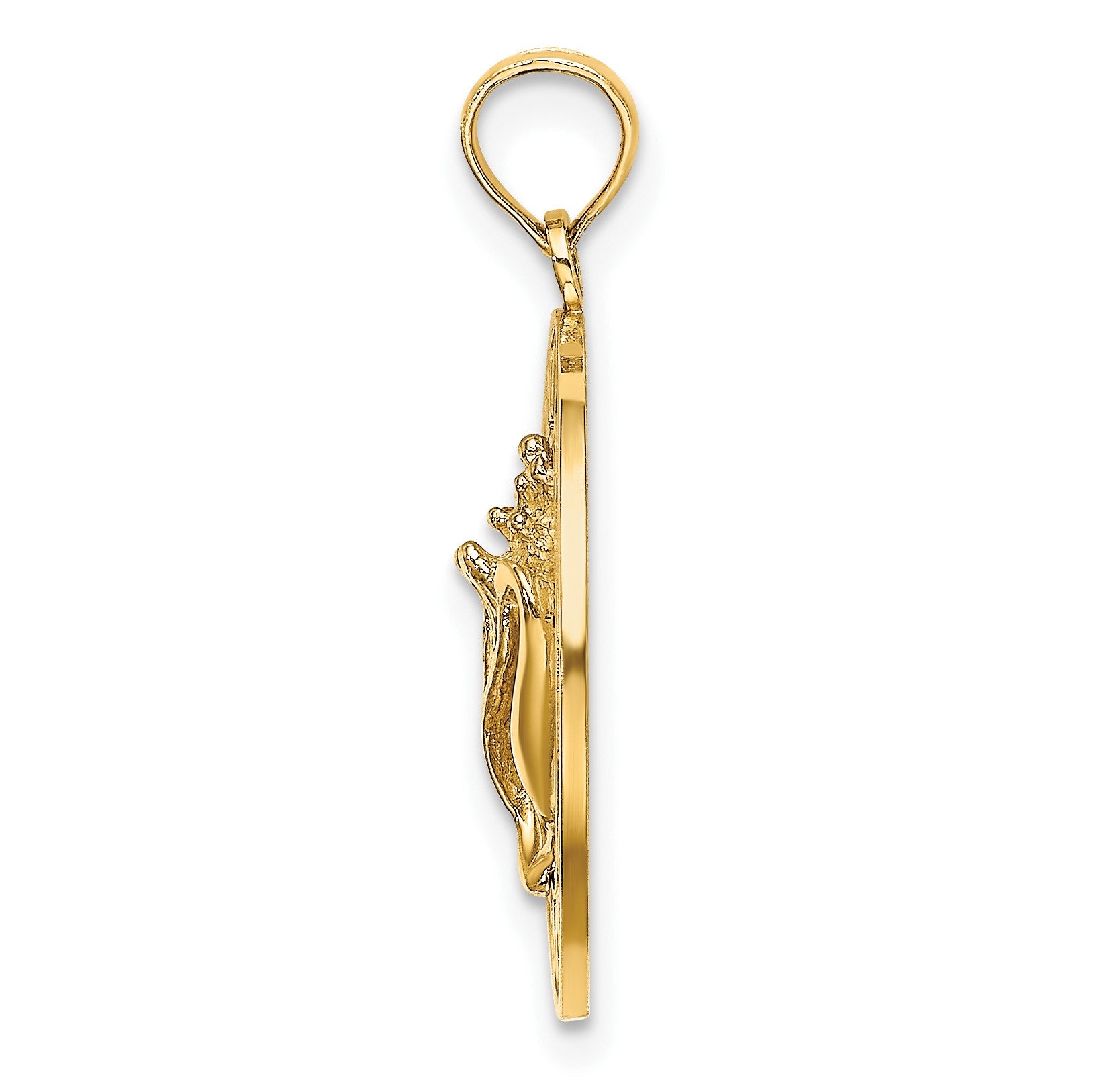 14K BONAIRE Circle with Conch Shell Charm