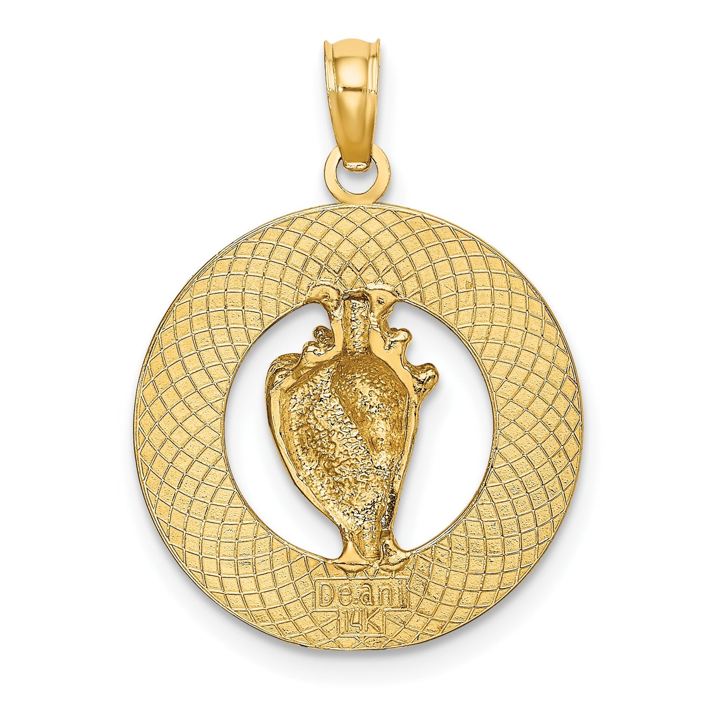 14K BONAIRE Circle with Conch Shell Charm