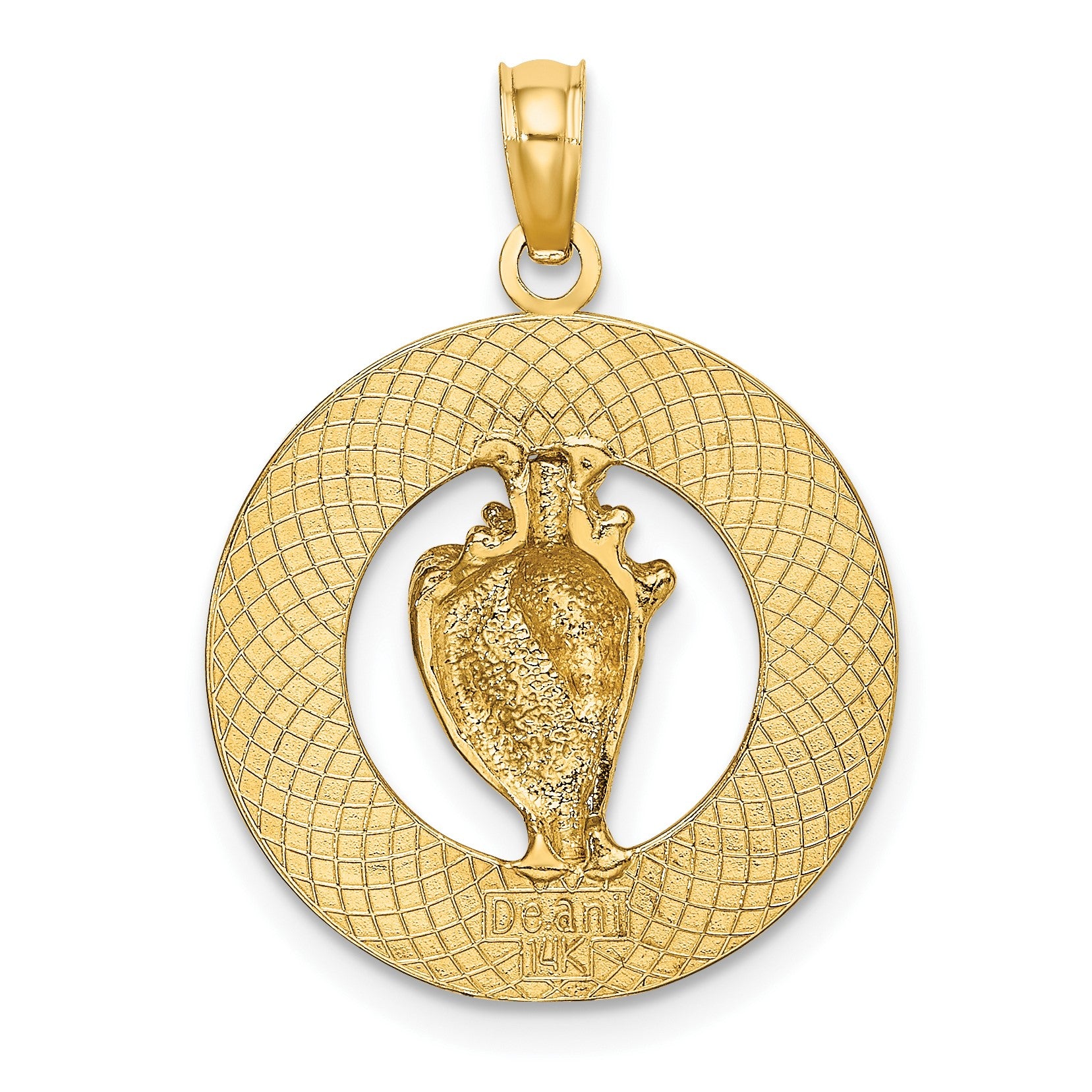 14K BONAIRE Circle with Conch Shell Charm