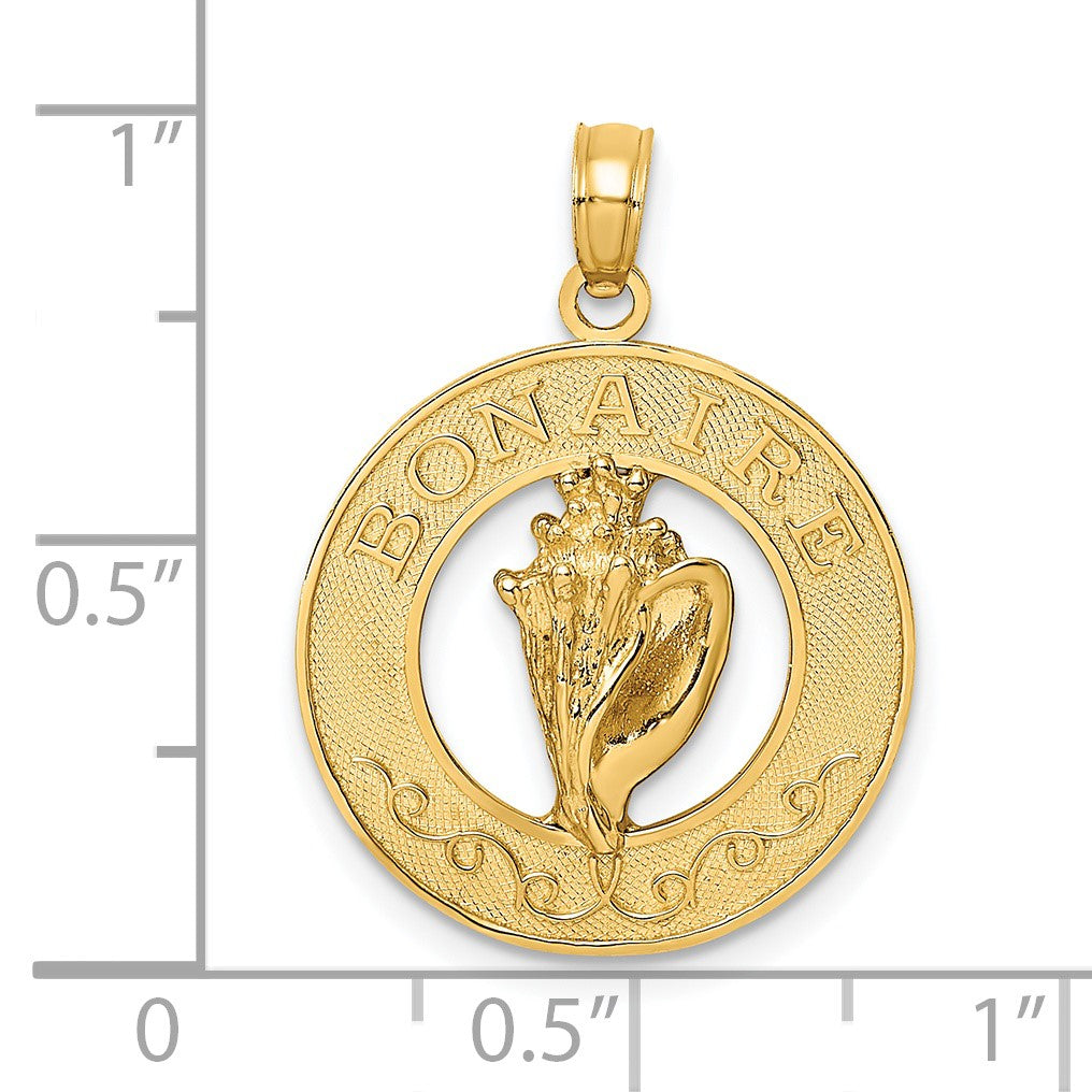 14K BONAIRE Circle with Conch Shell Charm