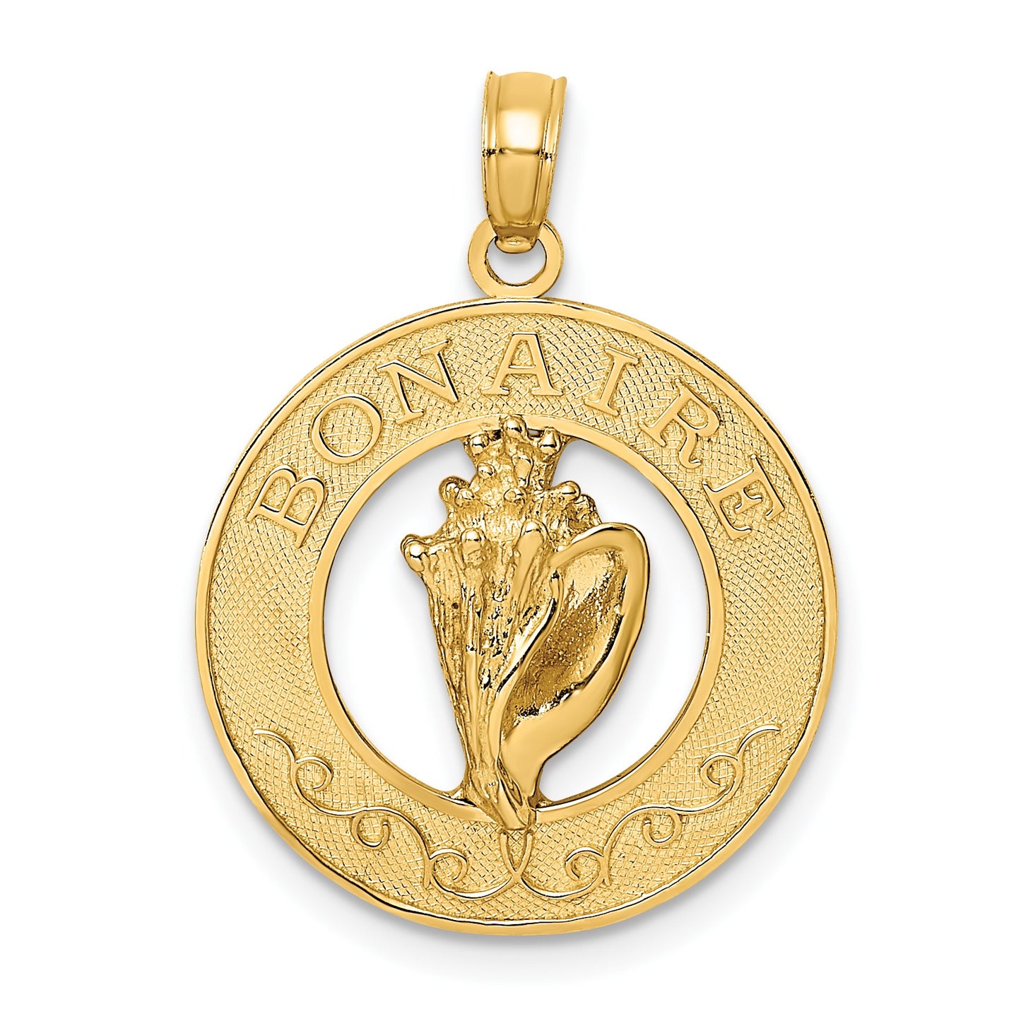 14K BONAIRE Circle with Conch Shell Charm