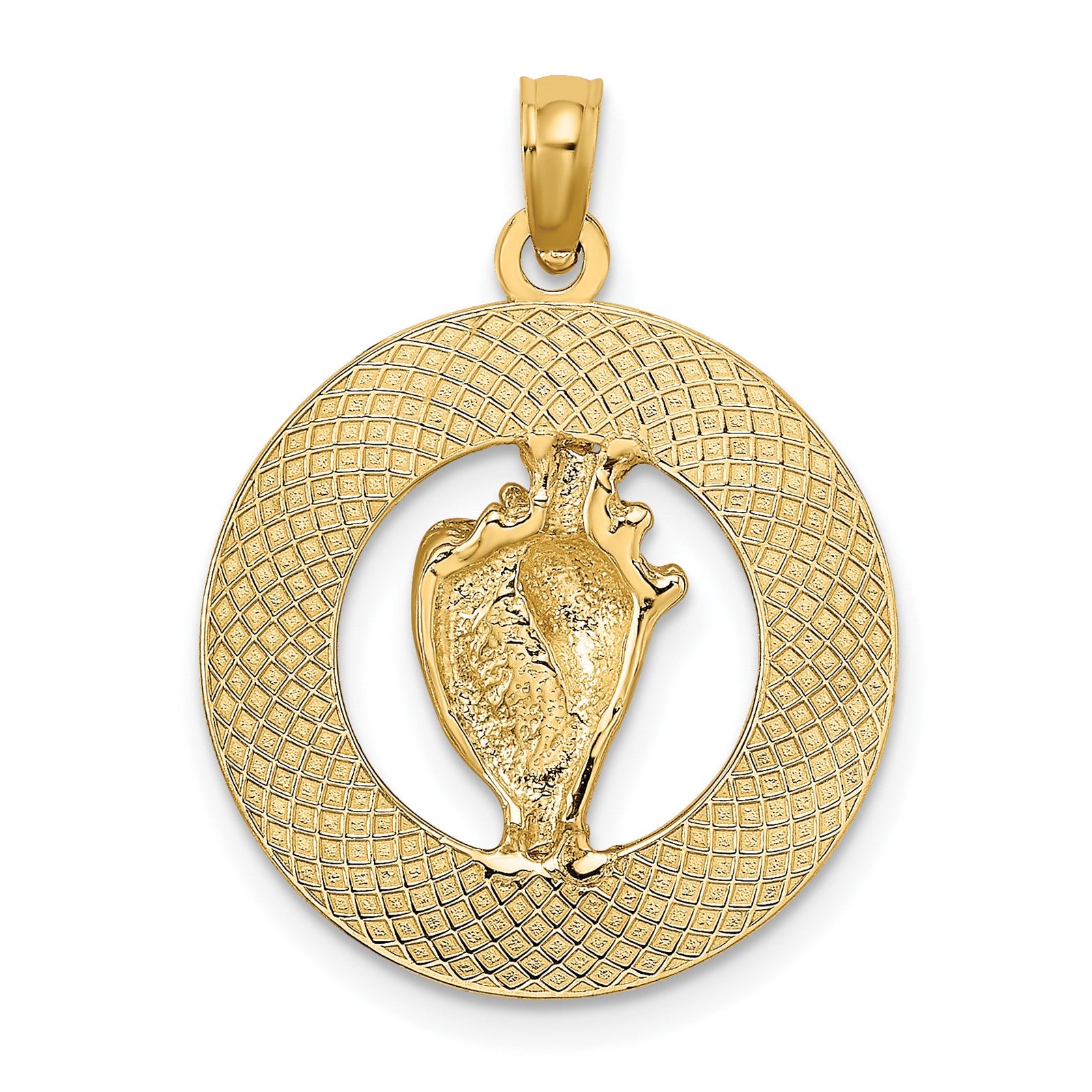 14K BAHAMAS with Conch Shell Circle Charm