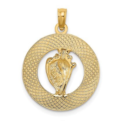 14K BAHAMAS with Conch Shell Circle Charm