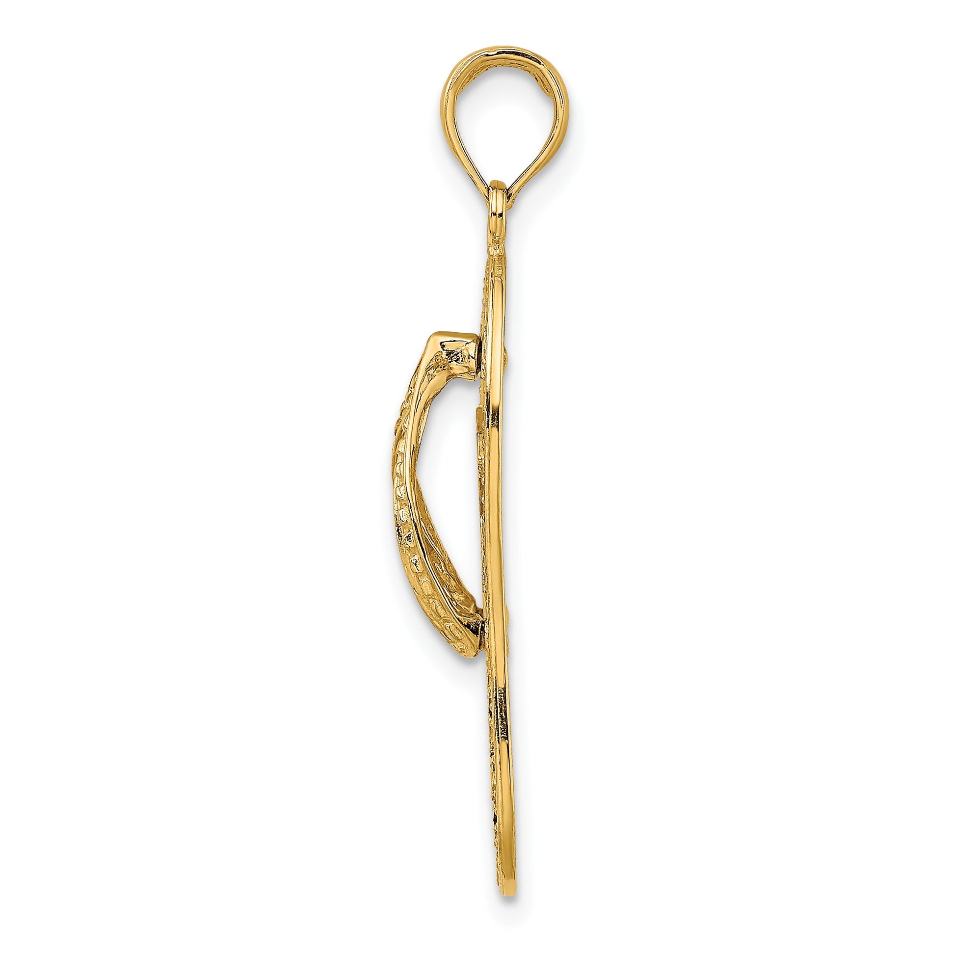 14K Palm Tree Flip Flop Charm