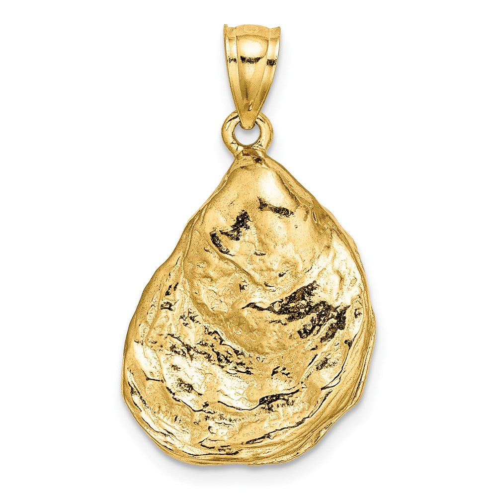 14K 3-D Textured Oyster Shell Charm