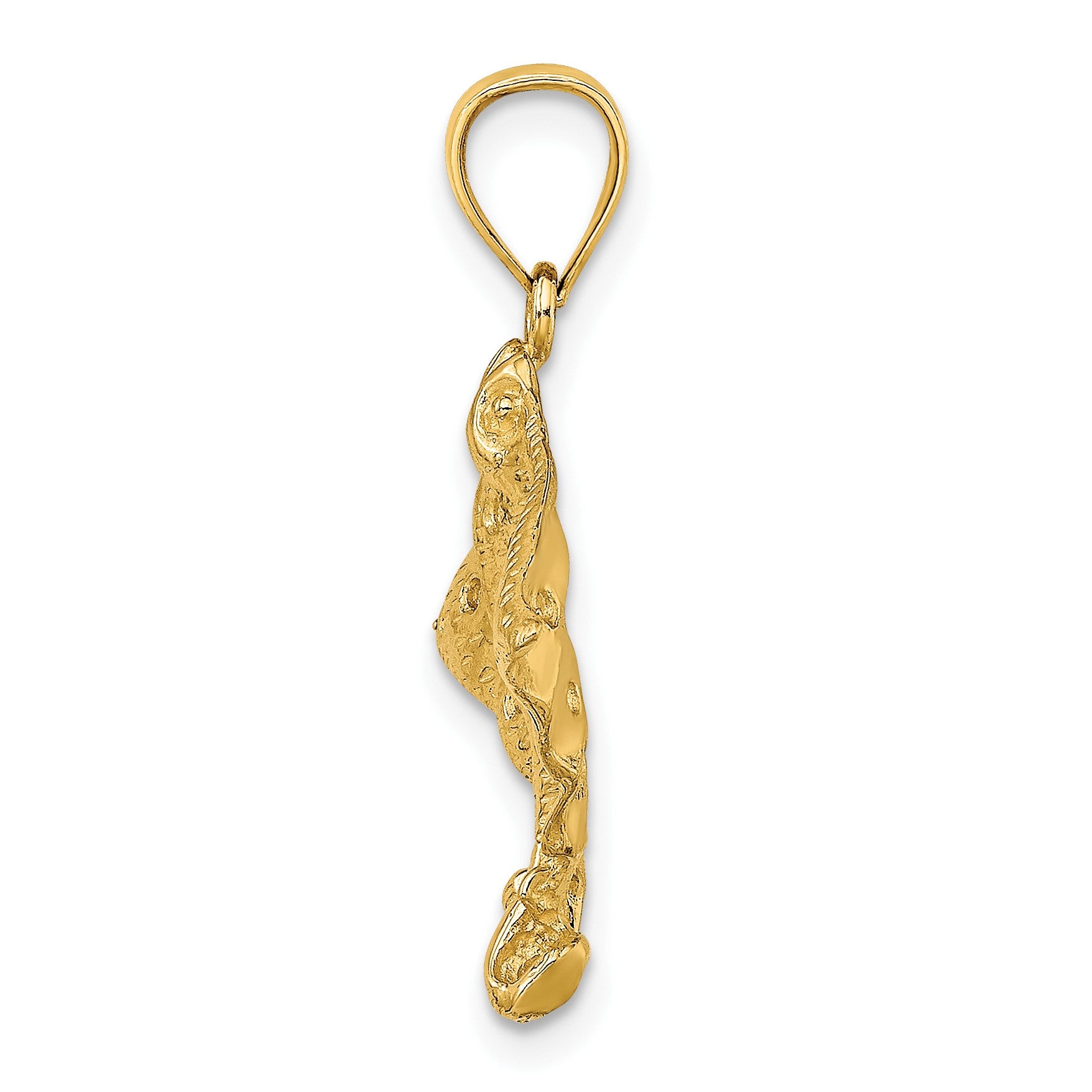 14K Spotted Eagle Ray with Holes Charm