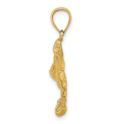 14K Spotted Eagle Ray with Holes Charm