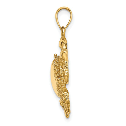14K Crab Charm
