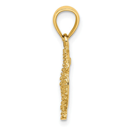 14K Starfish on Sand Dollar Charm