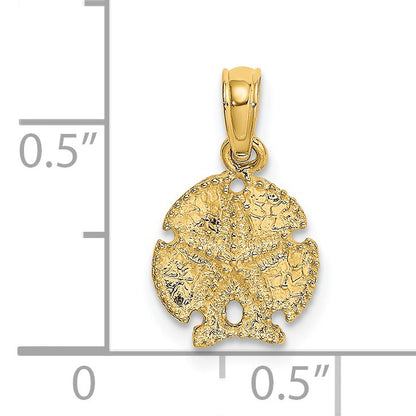 14K Starfish on Sand Dollar Pendant