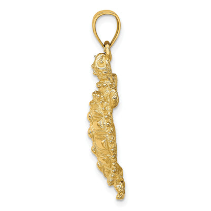 14K Large Land Turtle Charm