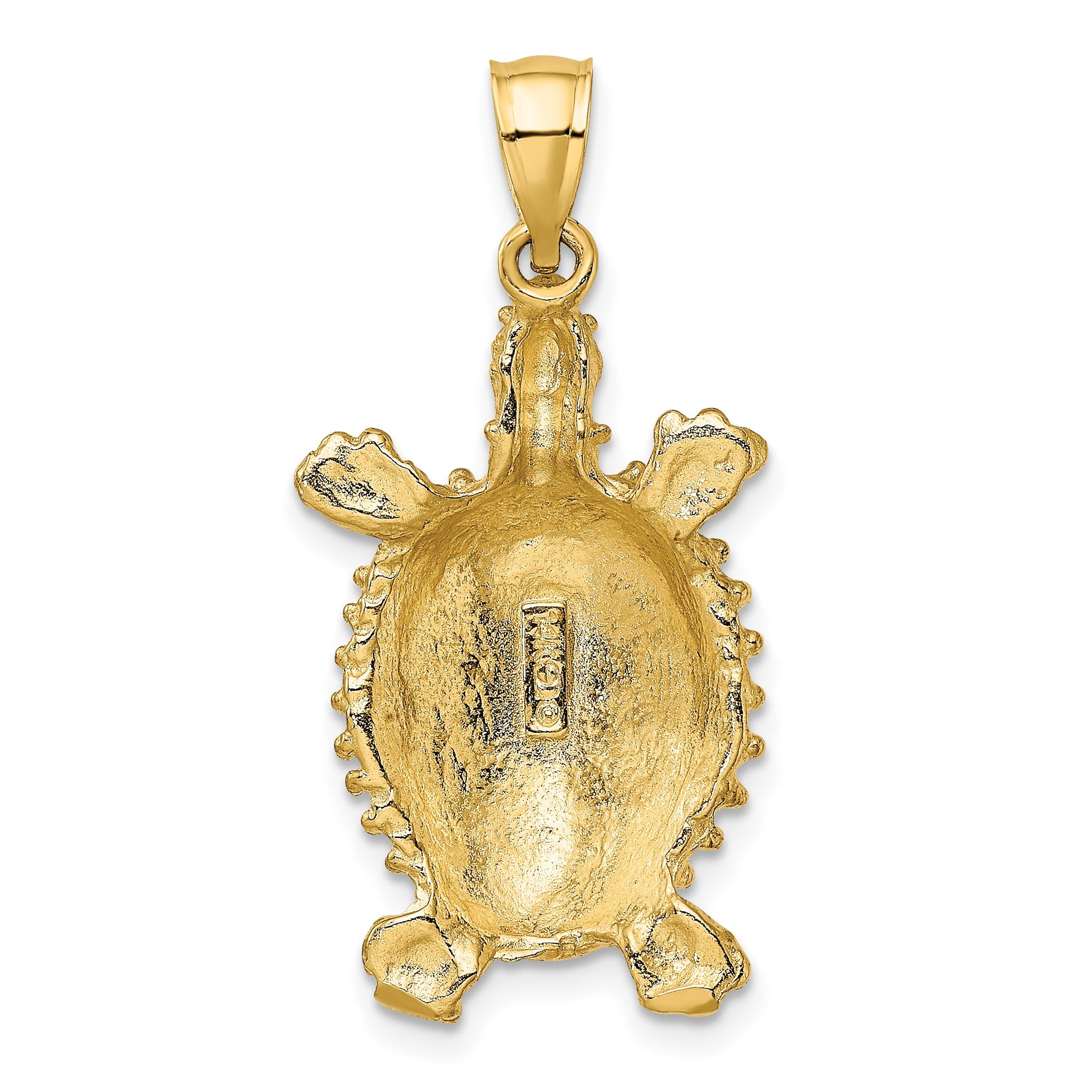 14K Large Land Turtle Charm