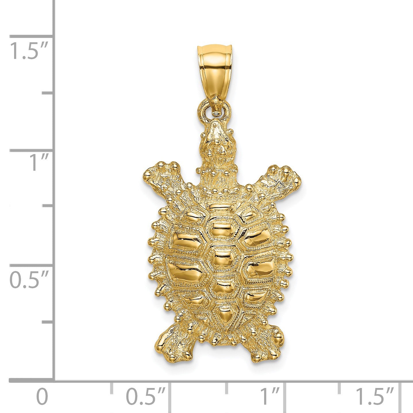 14K Large Land Turtle Charm