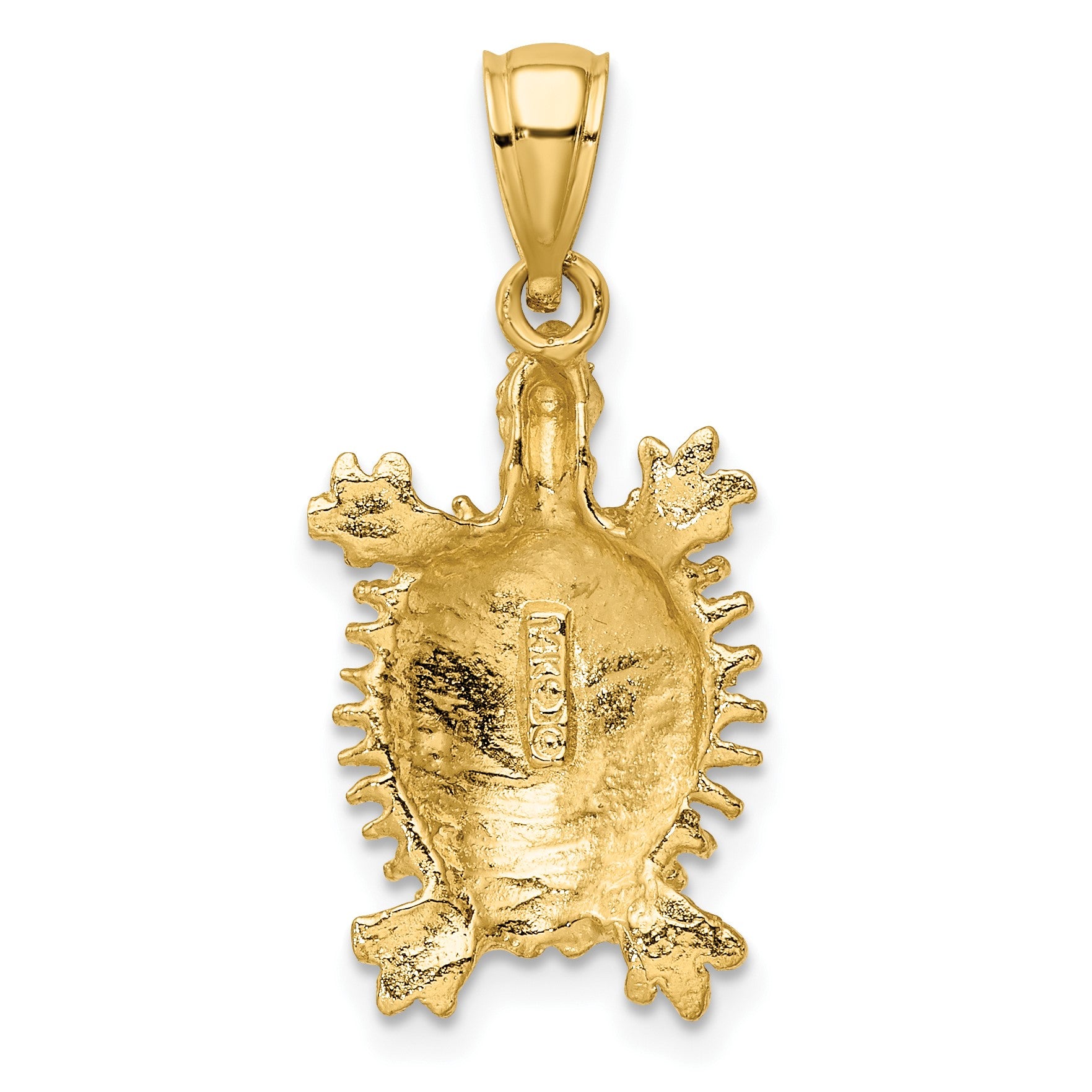 14K Medium Land Turtle Charm
