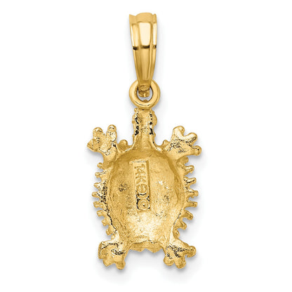 14K Small Land Turtle Charm
