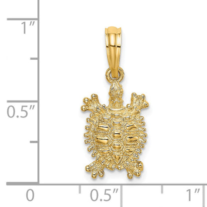 14K Small Land Turtle Charm