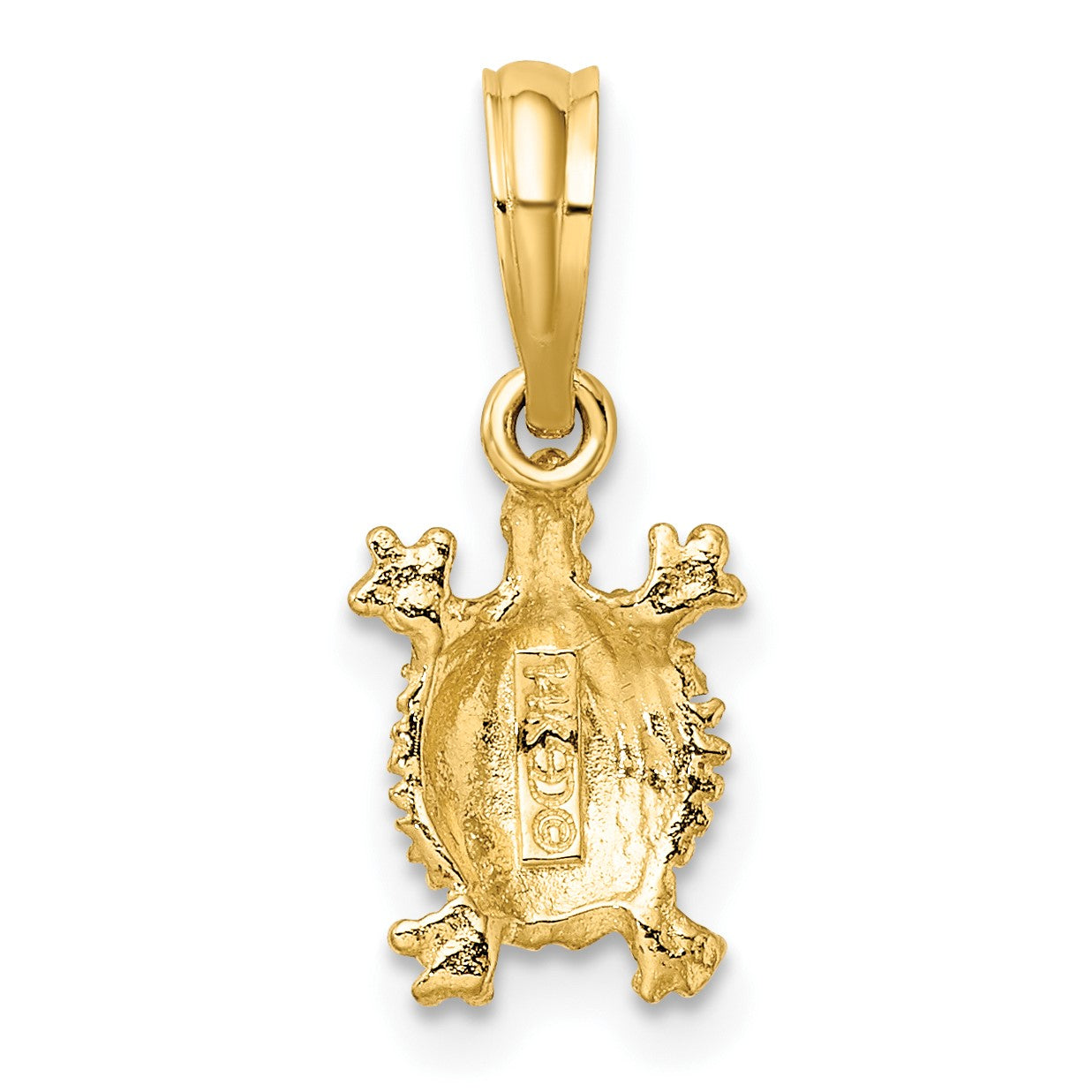 14K Mini Land Turtle Charm