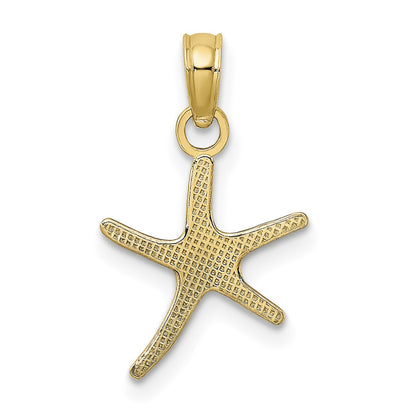 14K Polished Mini Dancing Starfish Charm
