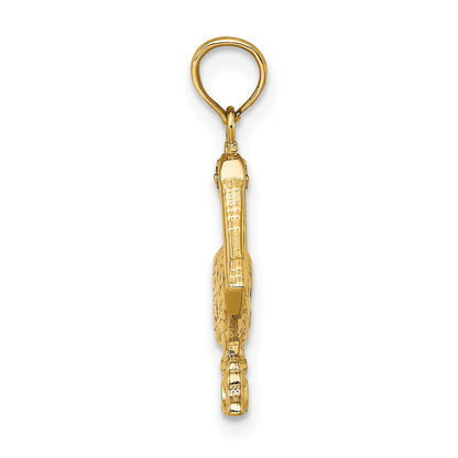 14K 3-D Pelican Standing Charm