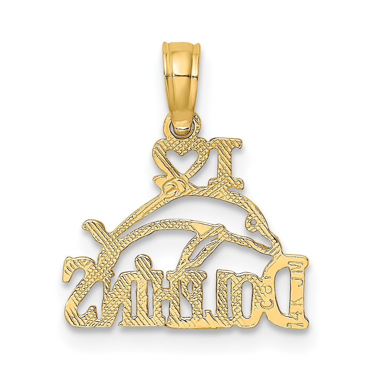 14K I HEART DOLPHINS with Dolphin Charm