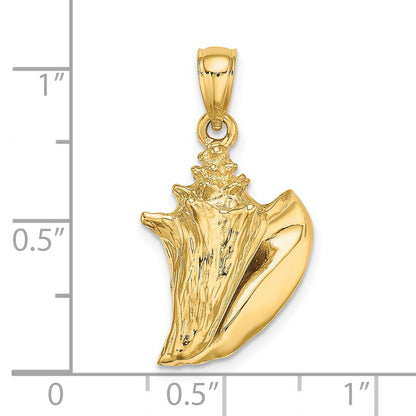 14K 3-D Conch Shell Charm