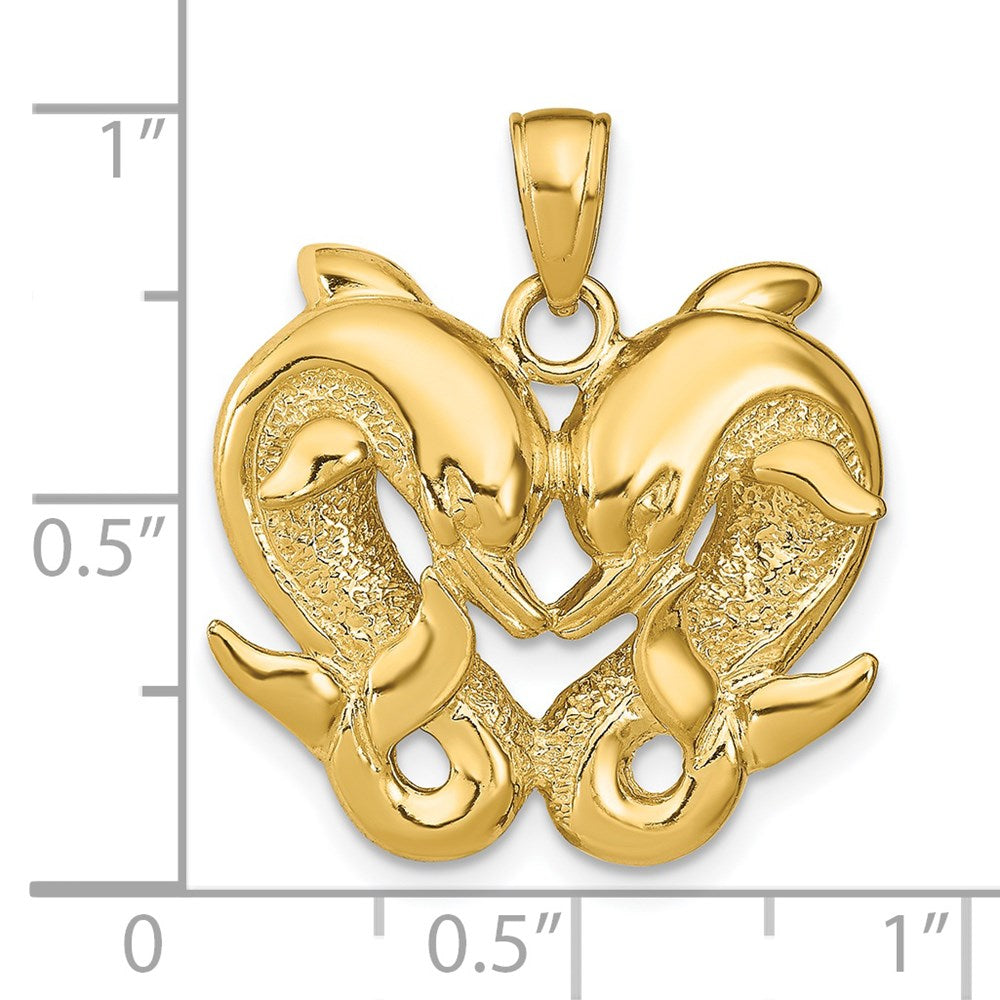 14k Dolphins Pendant