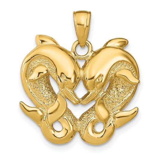 14k Dolphins Pendant