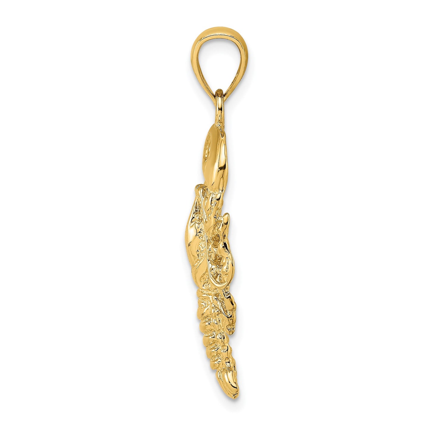 14K Textured Maine Lobster Charm