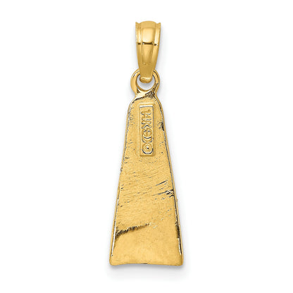 14K Scuba Flipper Charm
