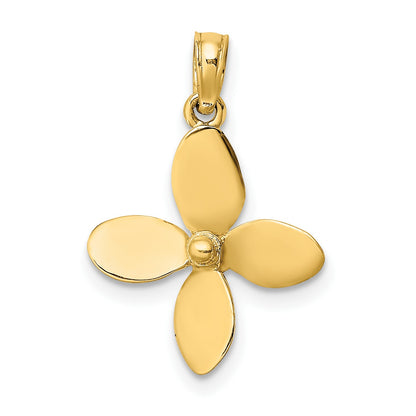 14K 3-D with 4 Blades Propeller Charm