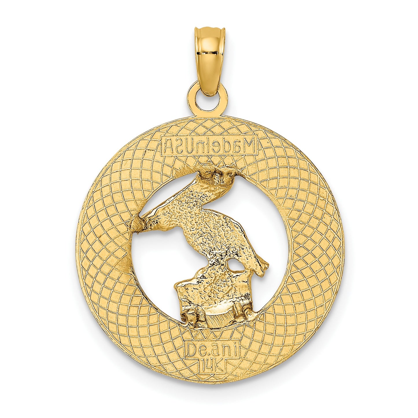 14K LAUDERDALE-BY-THE-SEA FL with Pelican Charm
