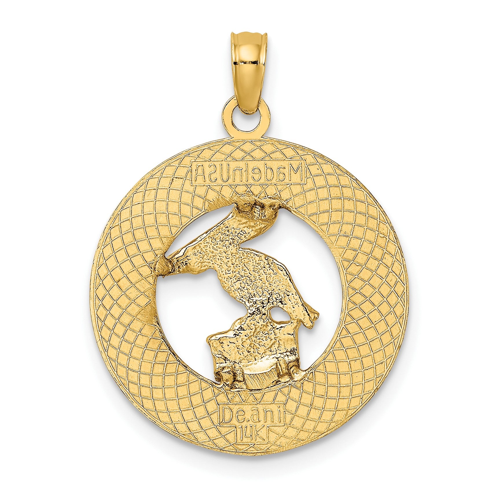 14K LAUDERDALE-BY-THE-SEA FL with Pelican Charm