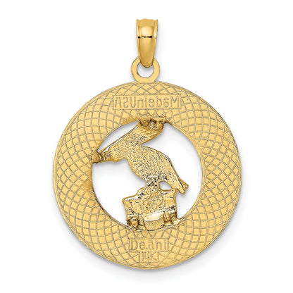 14K LAUDERDALE-BY-THE-SEA FL with Pelican Charm