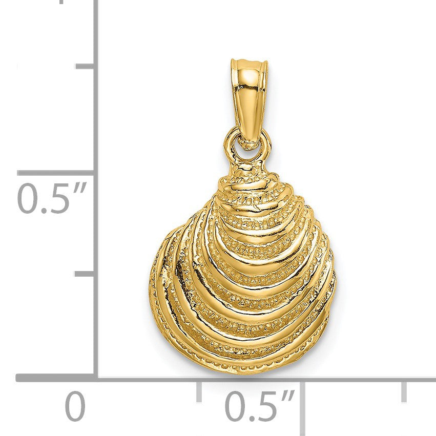 14K Clam Shell Charm