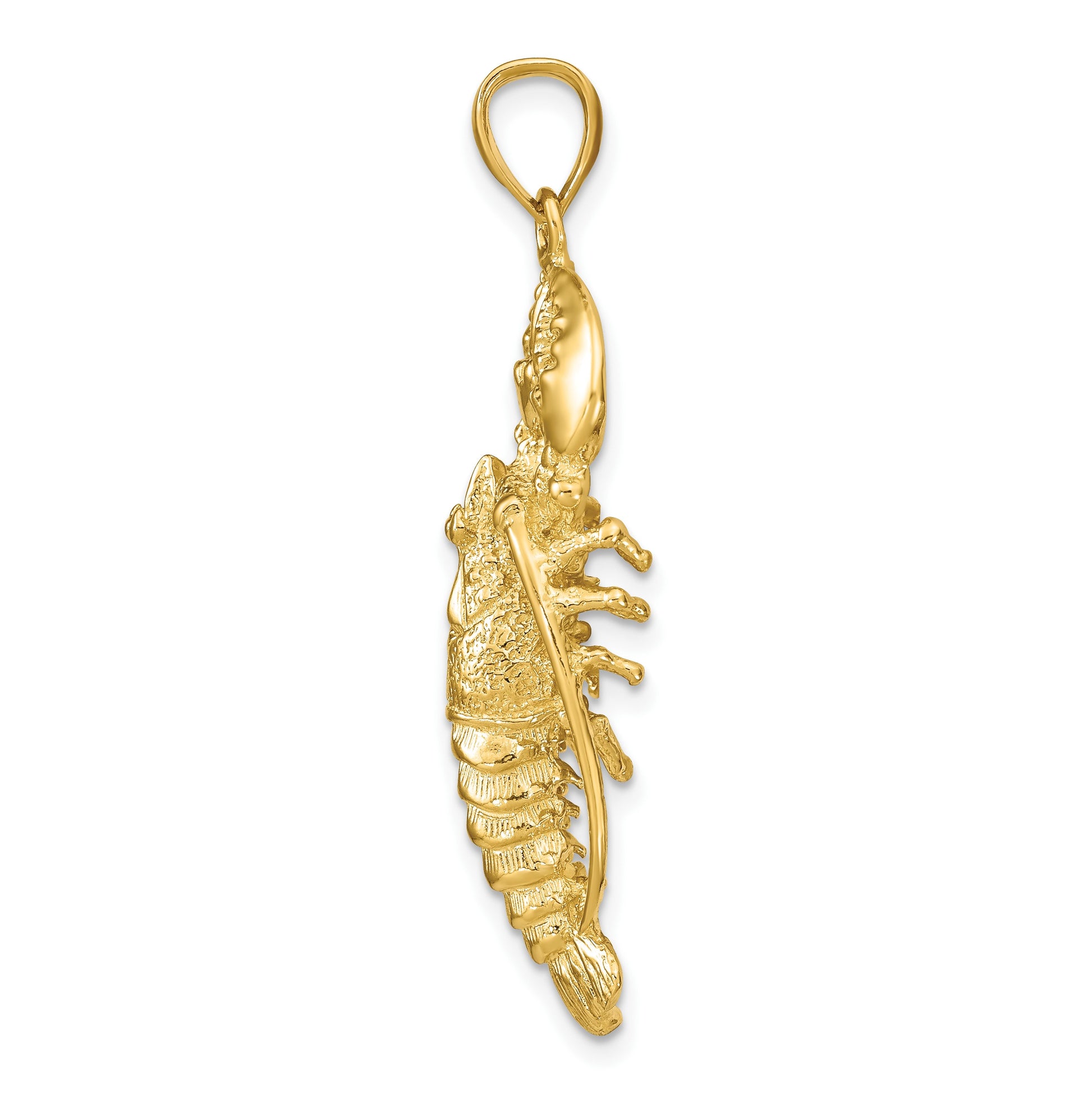 14K Large 3-D Lobster Pendant
