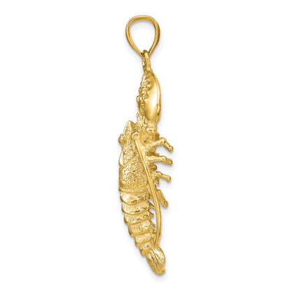 14K 3D Lobster Pendant