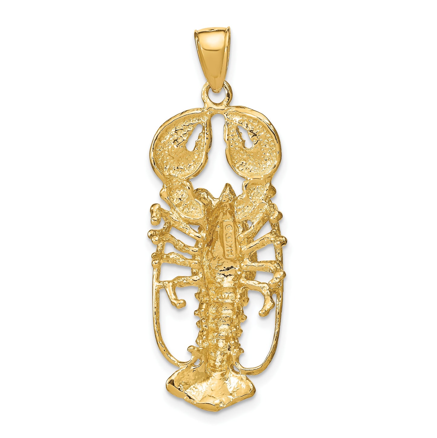 14K Large 3-D Lobster Pendant