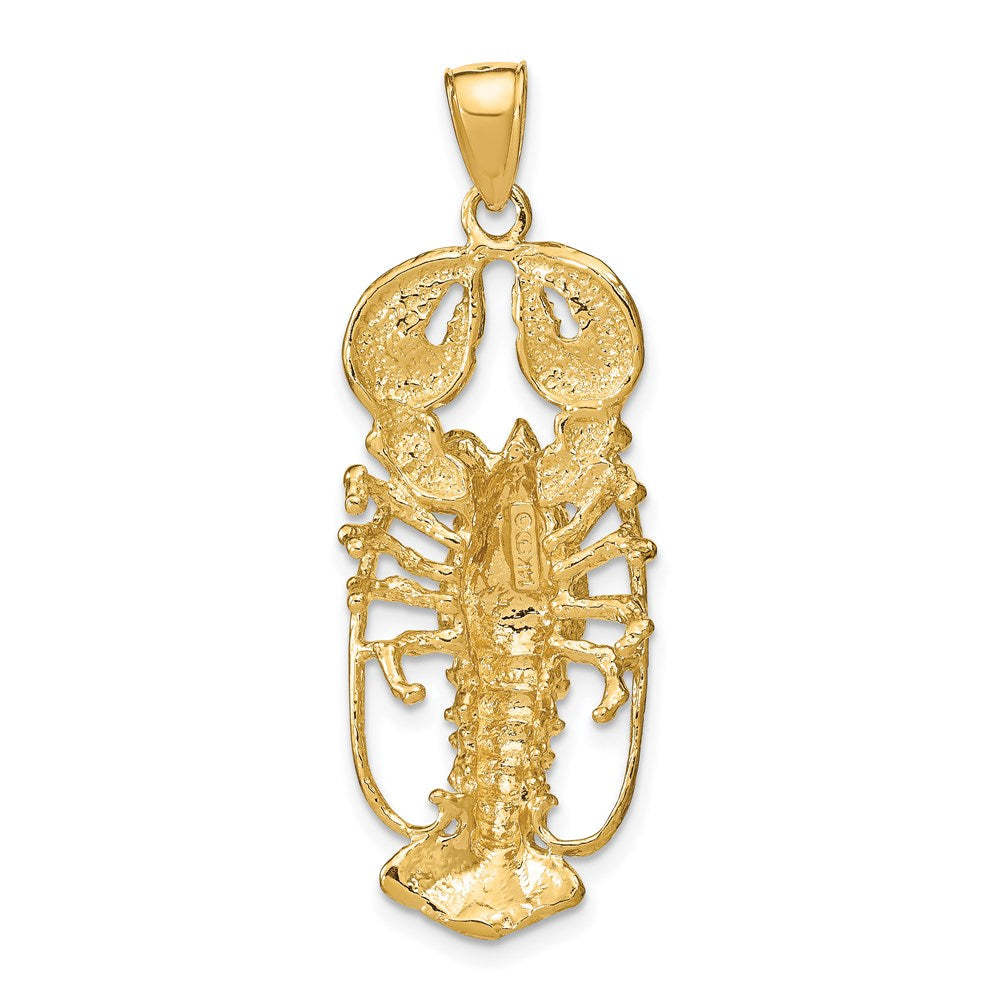 14K 3D Lobster Pendant