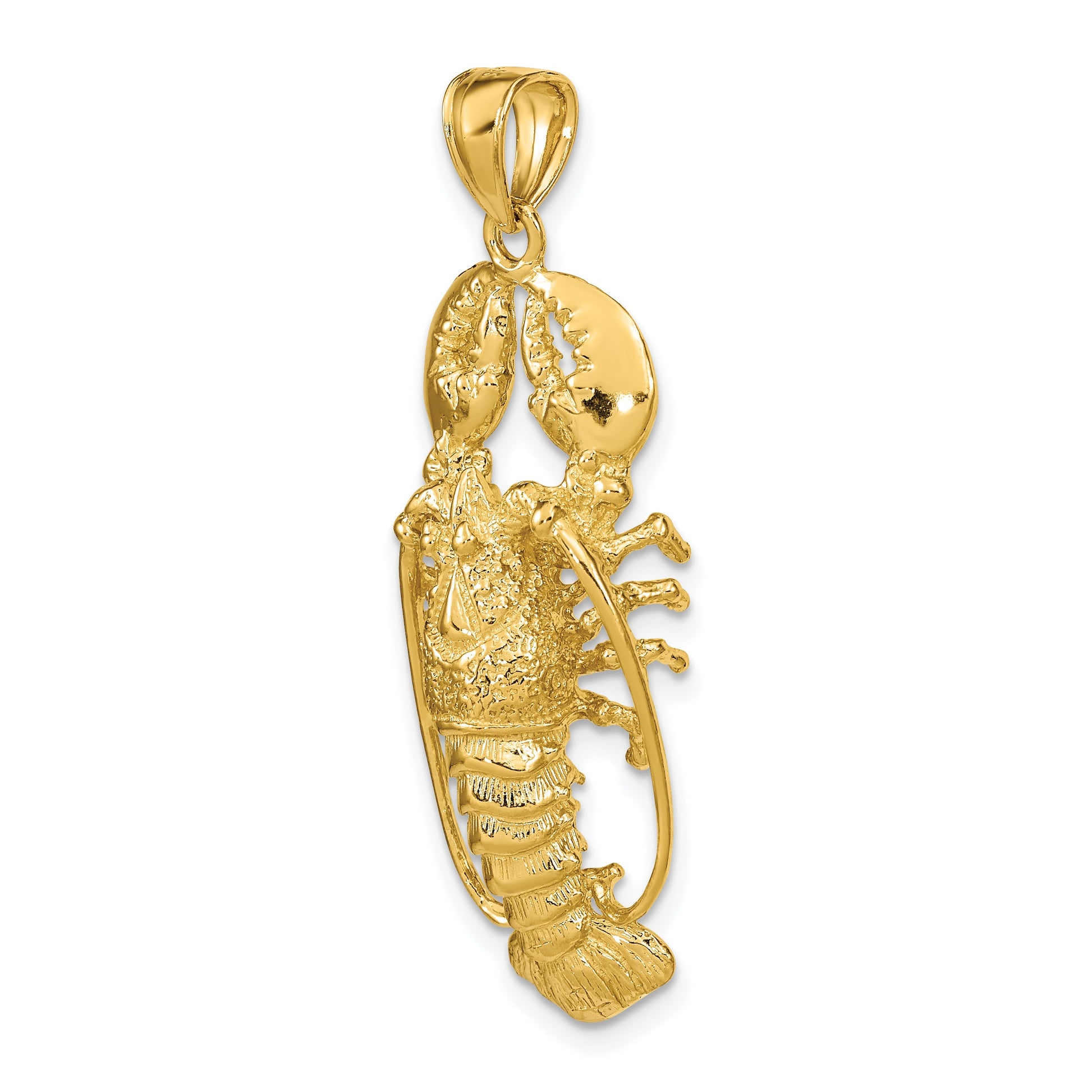 14K Large 3-D Lobster Pendant