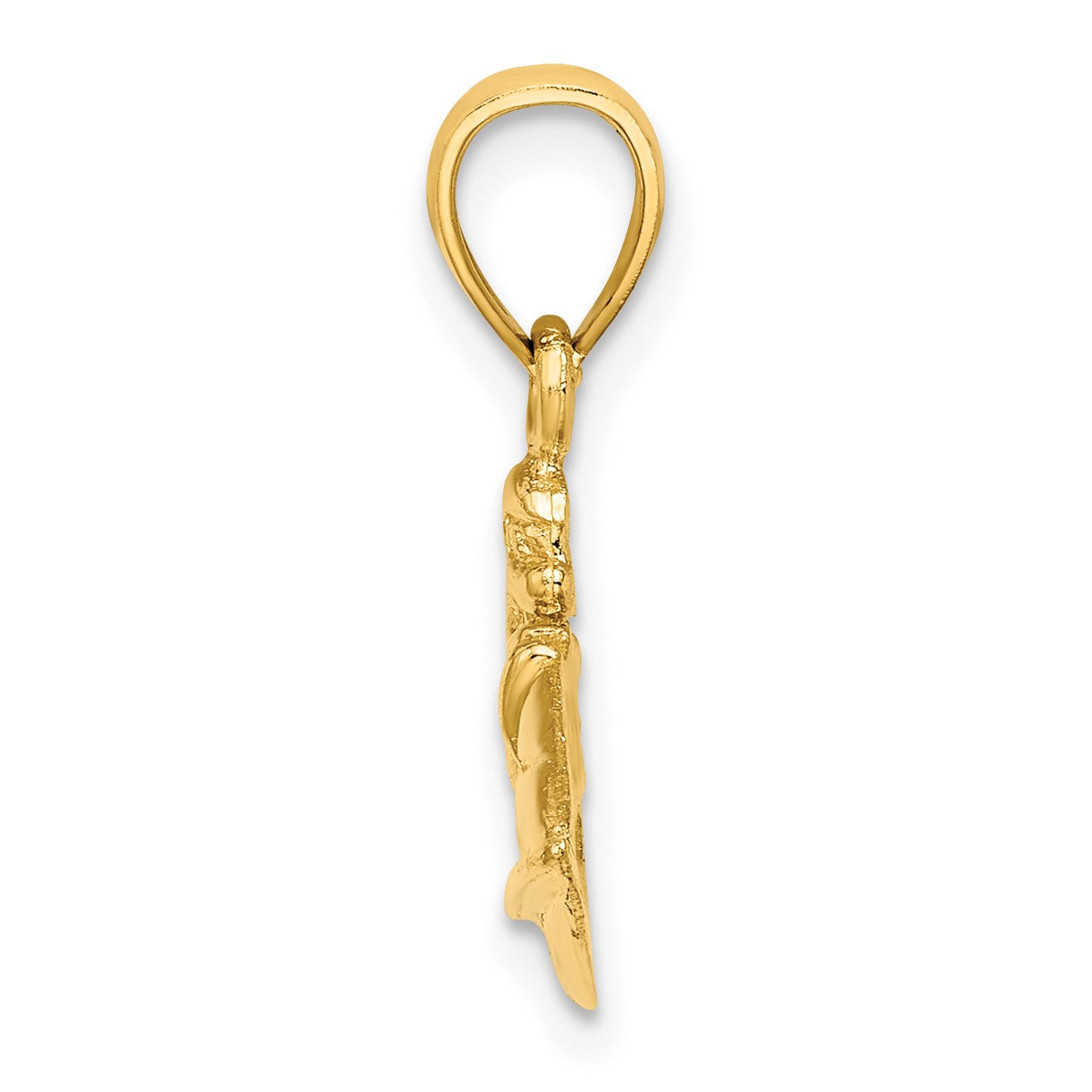 14K Textured 2-D Jet Ski Charm