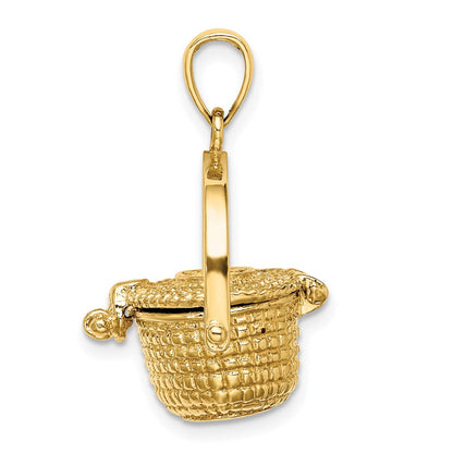 14K 3-D Nantucket Basket Charm