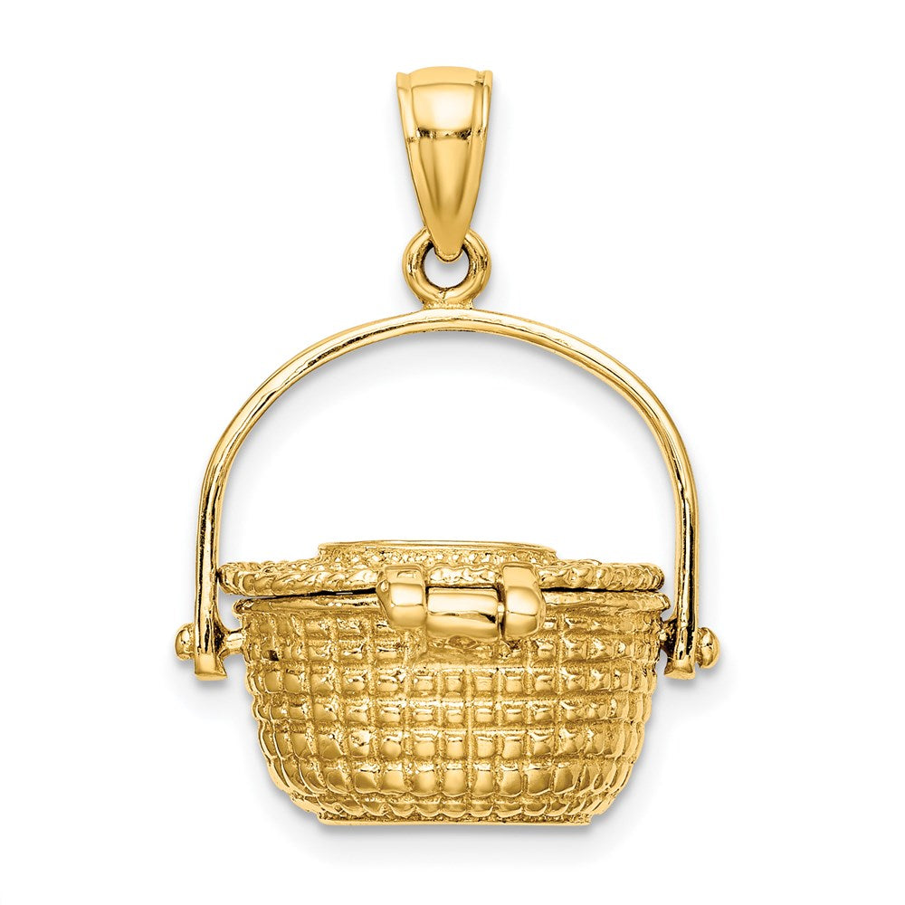 14K 3-D Nantucket Basket Charm