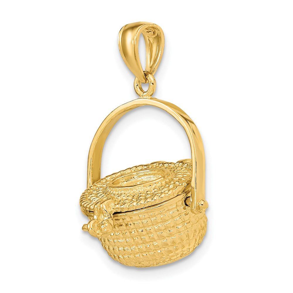 14K 3-D Nantucket Basket Charm