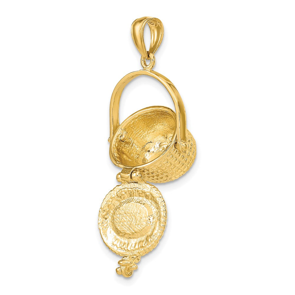 14K 3-D Nantucket Basket Charm