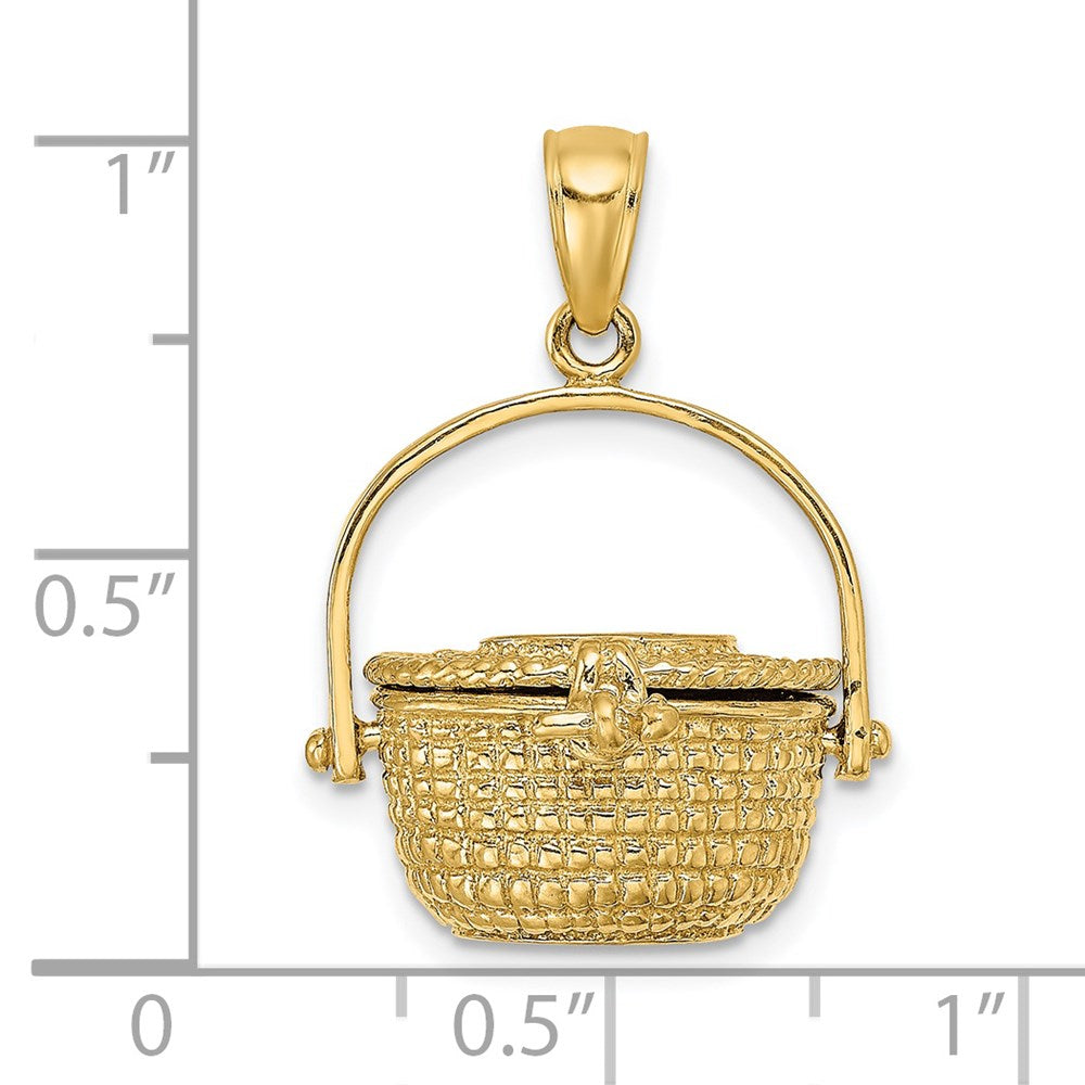 14K 3-D Nantucket Basket Charm