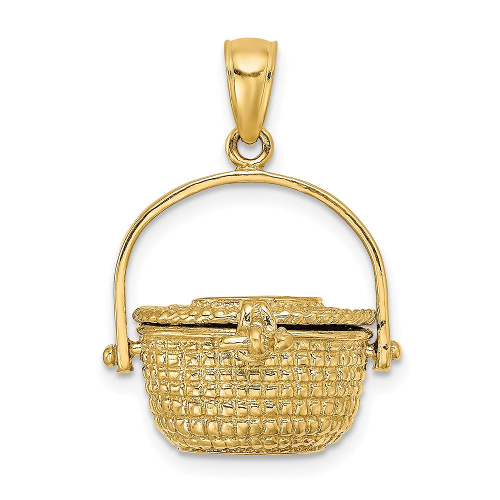 14K 3-D Nantucket Basket Charm