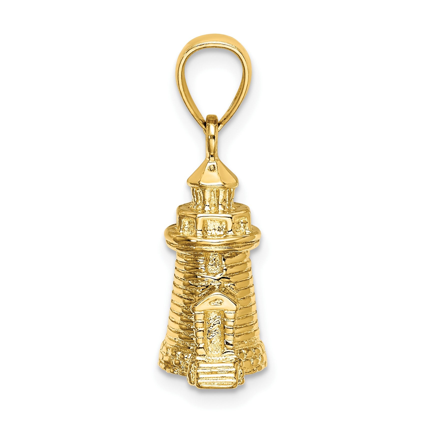 14K 3-D Brant Point Lighthouse Nantucket Harbor Massachusetts Charm