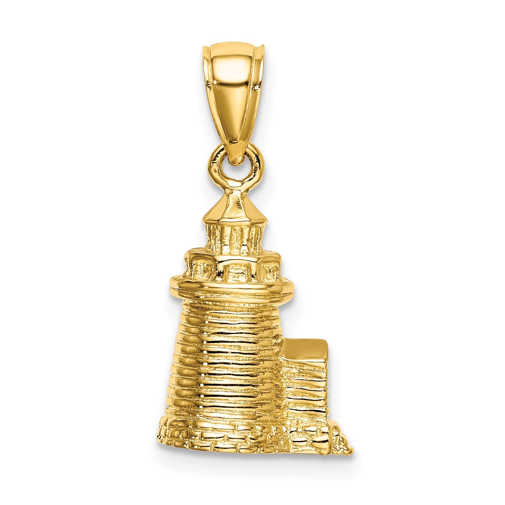 14K 3-D Brant Point Lighthouse Nantucket Harbor Massachusetts Charm
