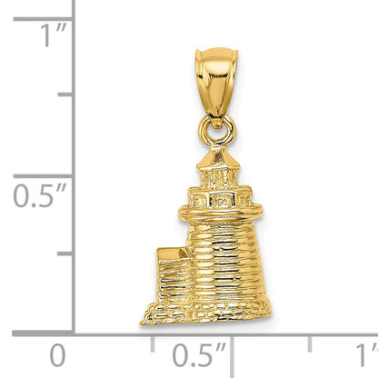 14K 3-D Brant Point Lighthouse Nantucket Harbor Massachusetts Charm