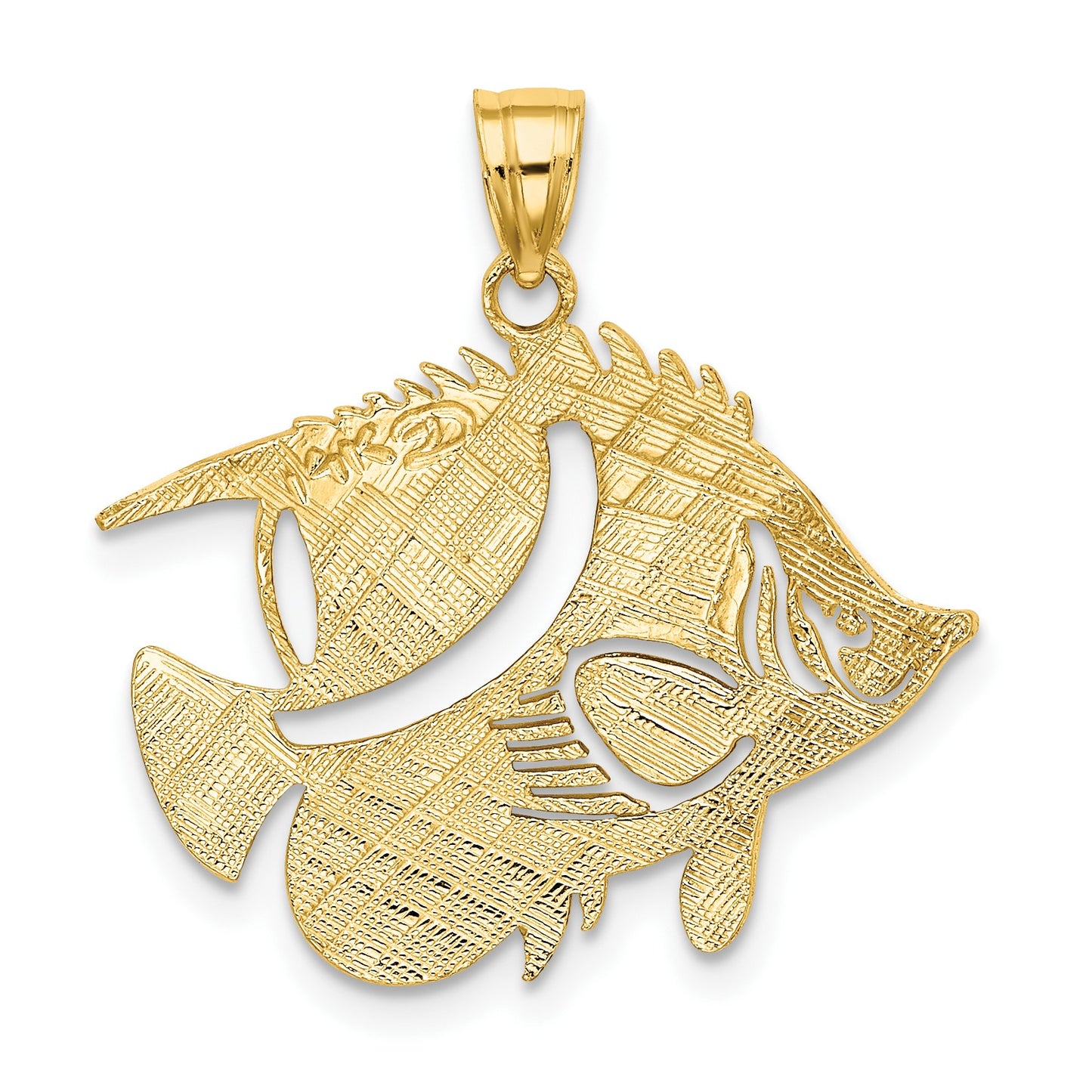 14K Polished Bannerfish Charm